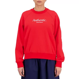 Bluzy sportowe damskie - Bluza New Balance WT31557TRD - czerwona - grafika 1