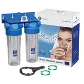 Wkłady filtrujące - Filtr do Wody Wstępny 2 Stopniowy FHPRCL34-B-TWIN Cały Dom Korpus 3/4 - miniaturka - grafika 1