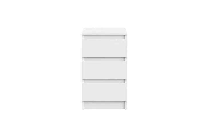 Komoda 3 Szuflady 40 Cm Szafka Biała Mat Pojemna Do Sypialni, Salonu T-9