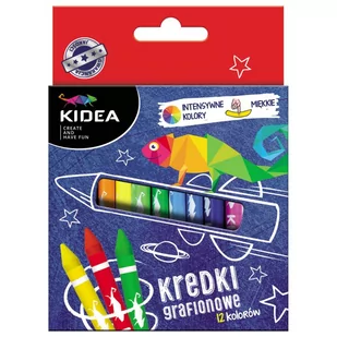 Derform Kredki grafionowe 12 kolorów - Artykuły biurowe - miniaturka - grafika 1