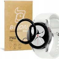 Akcesoria do smartwatchy - Bizon Szkło hartowane Glass Edge do Galaxy Watch 4 40mm, czarne BGE1GW4/40 - miniaturka - grafika 1