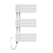 Grzejniki łazienkowe - Rebison Grzejnik łazienkowy Sophia 0850 biały elektryczny, Szerokość - 400 mm, Grzałka elektryczna - Biała 600 w - miniaturka - grafika 1