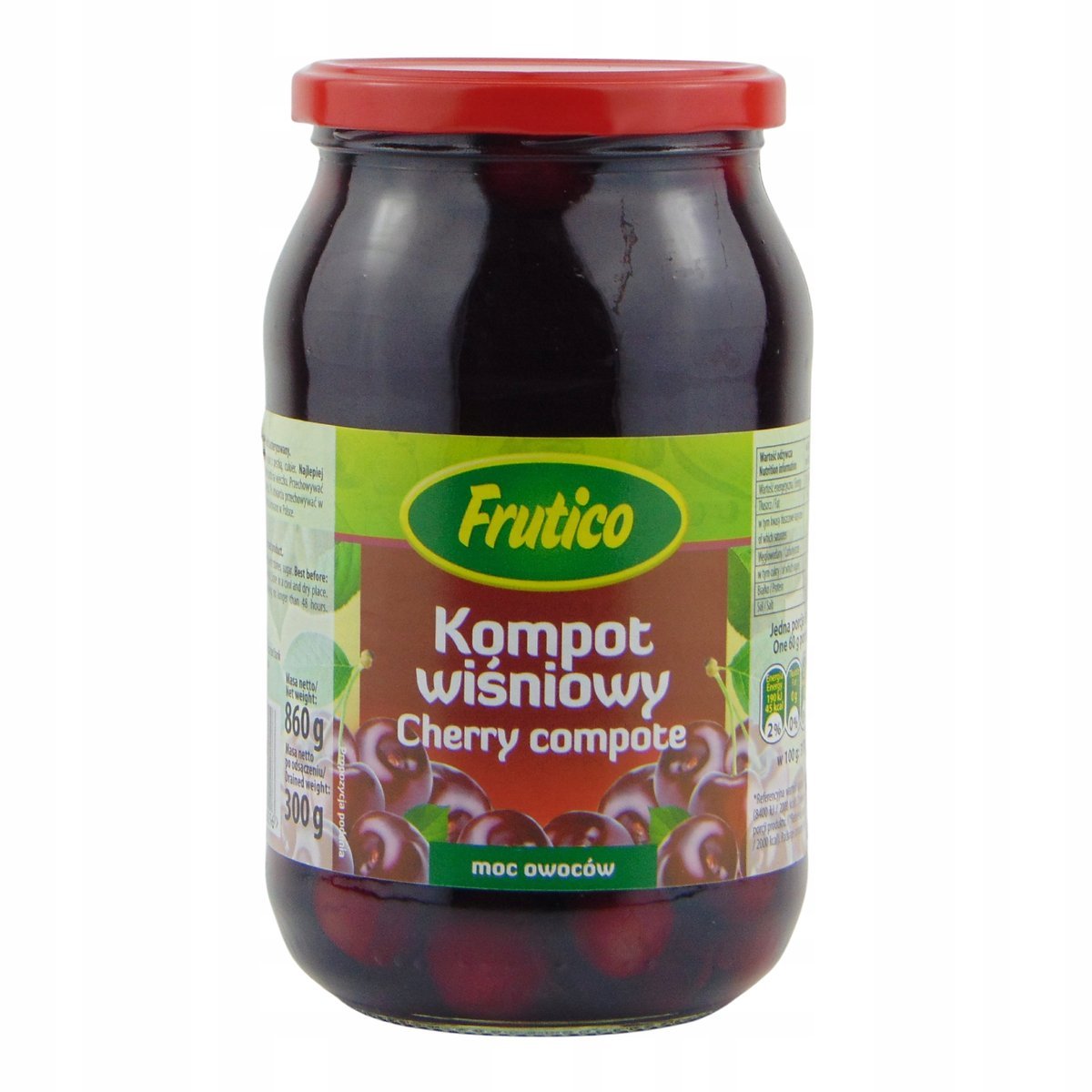 KOMPOT WIŚNIOWY FRUTICO WYSOKA JAKOŚĆ 860G