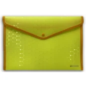 Teczki i skoroszyty - Penmate Koperta na zatrzask A4 Lux żółta - miniaturka - grafika 1