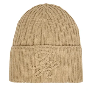 Czapka Tommy Hilfiger Th Elevated Script AW0AW17777 Beżowy - Czapki damskie - miniaturka - grafika 1