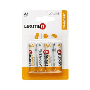 Bateria alkaliczna LR6/AA 4 SZT. LEXMAN - Baterie i akcesoria - miniaturka - grafika 2
