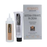 Kosmetyki do stylizacji włosów - Allwaves Straightening Hair Cream Zestaw do prostowania włosów 200 ml (100 ml + 100 ml) - miniaturka - grafika 1