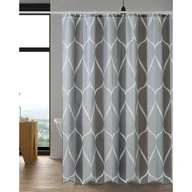 Zasłony prysznicowe - Zasłona prysznicowa - poliester - 180x200 cm - 1 sztuka - 12 haczyków w komplecie - szara - miniaturka - grafika 1