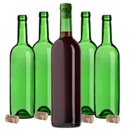 Domowy wyrób alkoholu - BUTELKI DO WINA NA WINO NALEWKI 750ml 0,75L BUTELKA SZKLANA 30szt Z KORKAMI - miniaturka - grafika 1