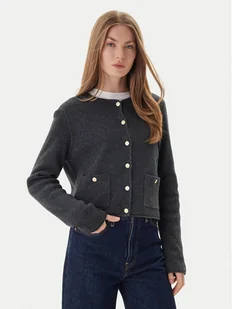 Tommy Hilfiger Kardigan WW0WW46441 Szary Regular Fit - Swetry damskie - miniaturka - grafika 1