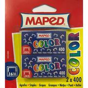Zszywacze biurowe - Zszywki 26/6 kolorowe 2x400szt. 032480 MAPED - miniaturka - grafika 1