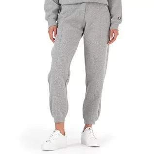 Spodnie sportowe damskie - Spodnie Champion C Logo Ribbed Cuff Joggers 116611-EM006 - szare - grafika 1