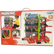 Zabawki konstrukcyjne - Mochtoys, garaż 4-poziomowy z autkiem - miniaturka - grafika 1