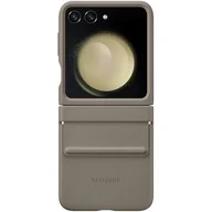 Etui i futerały do telefonów - Samsung Flap ECO-Leather Cas do Galaxy Z Flip5 beżowe - miniaturka - grafika 1