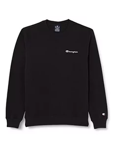 Champion Męska bluza z okrągłym dekoltem Legacy American Classics Heavy Power blend z polaru małe logo, Czarny, M - Bluzy męskie - miniaturka - grafika 1