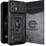 Etui i futerały do telefonów - Etui Exoguard Camshield + Szkło - Motorola Moto Edge 20 Lite - Pancerne Case Obudowa Futerał Ring - miniaturka - grafika 1
