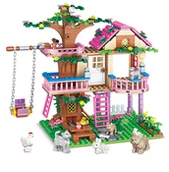 Klocki - COIL Klocki konstrukcyjne zestaw 504 elementy domek na drzewie - miniaturka - grafika 1