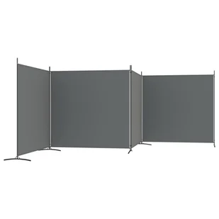 Lumarko Parawan 4-panelowy, antracytowy, 698x180 cm, tkanina! - Parawany - miniaturka - grafika 6