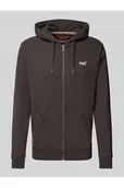 Bluzy męskie - Bluza rozpinana z wyhaftowanym logo i kapturem - Superdry - miniaturka - grafika 1