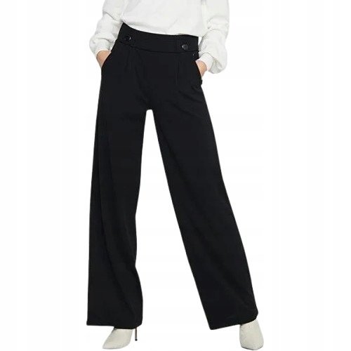 JDY SPODNIE CZARNE PALAZZO DAMSKIE CASUAL XL/32 1J9A