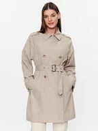 Płaszcze damskie - Geox Trencz Soleil W3522N-T2611 F5241 Brązowy Regular Fit - miniaturka - grafika 1