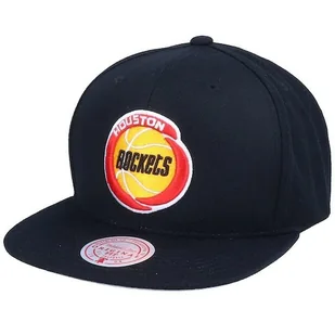 Czapka z daszkiem męska do koszykówki Mitchell & Ness NBA Houston Rockets czarna - Czapki męskie - miniaturka - grafika 1