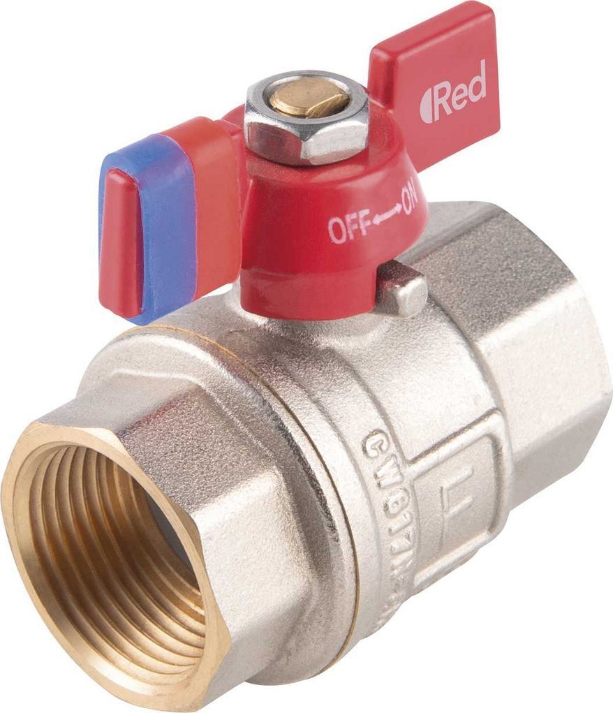 Zawór kulowy nakrętno-nakrętny z motylkiem 3/4 F-Power Pro