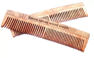Sattva grzebień z drzewa Neem Wood Comb19cm - Szczotki i grzebienie do włosów - miniaturka - grafika 1
