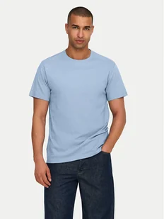Only & Sons T-Shirt 22025208 Błękitny Regular Fit - Koszulki męskie - miniaturka - grafika 1