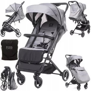 LEKKI WÓZEK SPACEROWY SPACERÓWKA TWIZY KOMPAKTOWY SKŁADANY DUŻE KOŁA 0-22KG + AKCESORIA TORBA TRANSPORTOWA - Wózki dziecięce - miniaturka - grafika 1