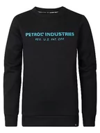 Bluzy dla dziewczynek - Petrol Industries Boys Sweater Round Neck Bluza dziecięca, Dark Black, 6 lat - miniaturka - grafika 1
