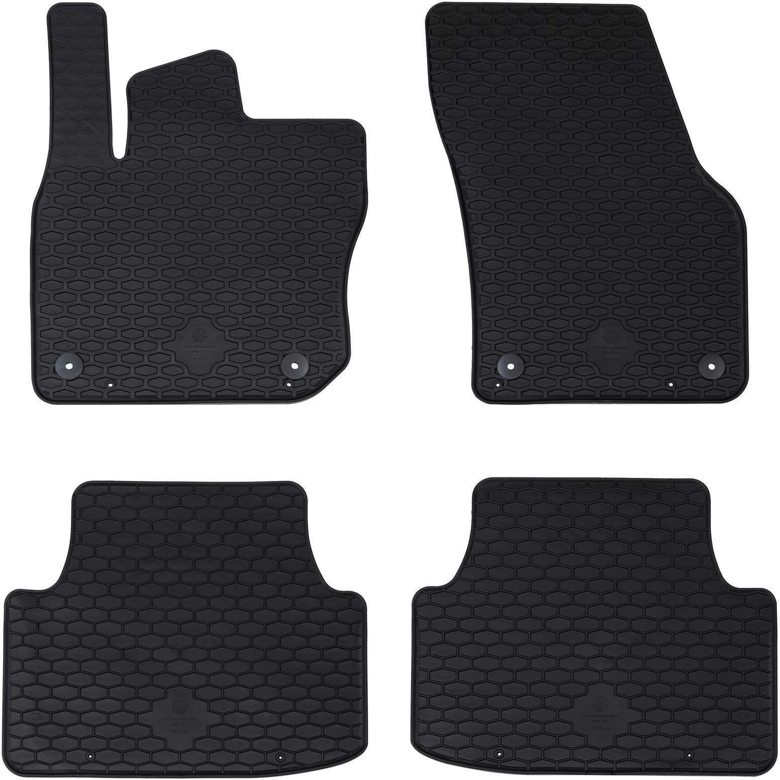 vidaXL Mata samochodowa 4 pcs Czarny VW TIGUAN TDI TPE