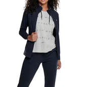 Bluzy damskie - Bluza damska Only Pelina High Neck sportowa granatowa rozsuwana-S - miniaturka - grafika 1