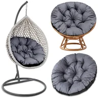 Poduszki ogrodowe - Poduszka na fotel papasan 100 cm - Poduszka do siedzenia do wiszącego krzesła lub siedzisko do mebli ogrodowych i rattanowych bardzo grube okrągłe g.. - miniaturka - grafika 1
