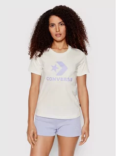Koszulki i topy damskie - Converse T-Shirt Star Chevron 10018569-A40 Biały Regular Fit - grafika 1
