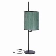 Lampy stojące - BENDI LAMPA STOŁOWA CZARNY 1X40W E27 ABAŻUR ZIELONY - miniaturka - grafika 1