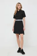 Sukienki - Karl Lagerfeld sukienka bawełniana kolor czarny mini rozkloszowana - miniaturka - grafika 1