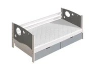 Łóżka dla dzieci i młodzieży - Łóżko Dziecięce Pojedyncze Kevin 80X190 Białe - miniaturka - grafika 1