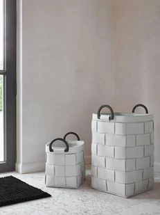 Aquanova Kosz na pranie DIX Silver grey - Akcesoria łazienkowe - miniaturka - grafika 1
