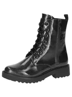 Botki damskie - CAPRICE Damskie sztyblety Lace Boot Heel 9-25217-43, Black Naplak, 38 EU - miniaturka - grafika 1