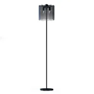 Lampy stojące - Stojąca lampa podłogowa Nira ML3523-3-EBCN Zumaline szkło przydymiony czarny - miniaturka - grafika 1