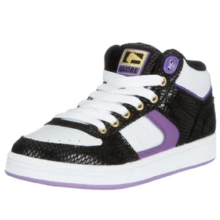 Globe Fate Mid-Girl GGFATEM, dziewczęce buty sportowe – deskorolka, czarny - Czarny Black White Purple - 35.5 eu - Buty dla dziewczynek - miniaturka - grafika 1