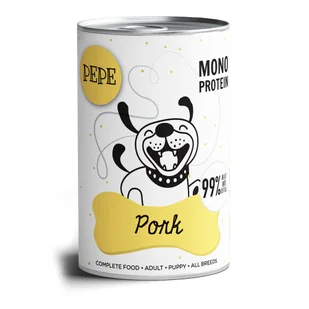 PEPE MONO PROTEIN Pork (wieprzowina) 400g - Mokra karma dla psów - miniaturka - grafika 2