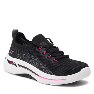 Sneakersy damskie - SKECHERS Sneakersy Clancy 124863/BKHP Black/Hot Pink - grafika 1