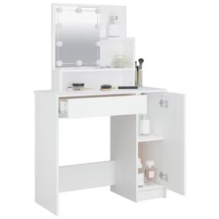 Lumarko Toaletka z oświetleniem LED, biała, 86,5x35x136 cm - Toaletki - miniaturka - grafika 12