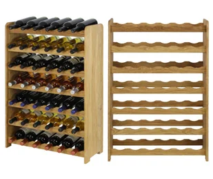 Dębowy Regał na Wino RW-22, 42 butelki Olejowany Drewno dębowe / Wamar-Sosenka - Pozostałe akcesoria barmańskie - miniaturka - grafika 1