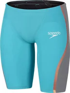 Kąpielówki męskie - Speedo Męski strój pływacki Speedo LZR INTENT JAM AM light aquarium/usa charcoal/rose gold rozmiar 20 - miniaturka - grafika 1