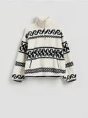 Bluzy damskie - Reserved - Bluza sherpa ze stójką - złamana biel - miniaturka - grafika 1