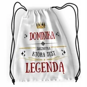 Plecaki worki - Plecak Dla Dominiki Sportowy Szkolny Worek Torba z Nadrukiem ze Zdjęciem - miniaturka - grafika 1