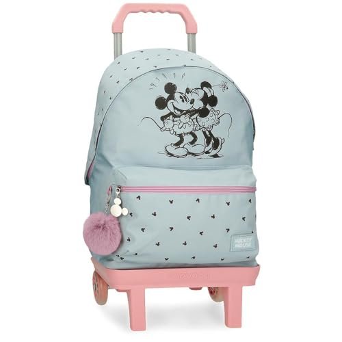 Joumma Disney Mickey i Minnie Kisses Plecak Adaptacyjny na wózek Niebieski 32x42x15 cms Poliester 20,46L, niebieski, Plecak adaptacyjny do wózka